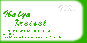 ibolya kreisel business card